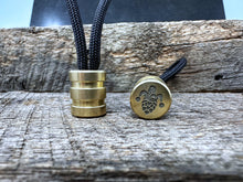 Load image into Gallery viewer, 2 Line Bead Tumbled Brass